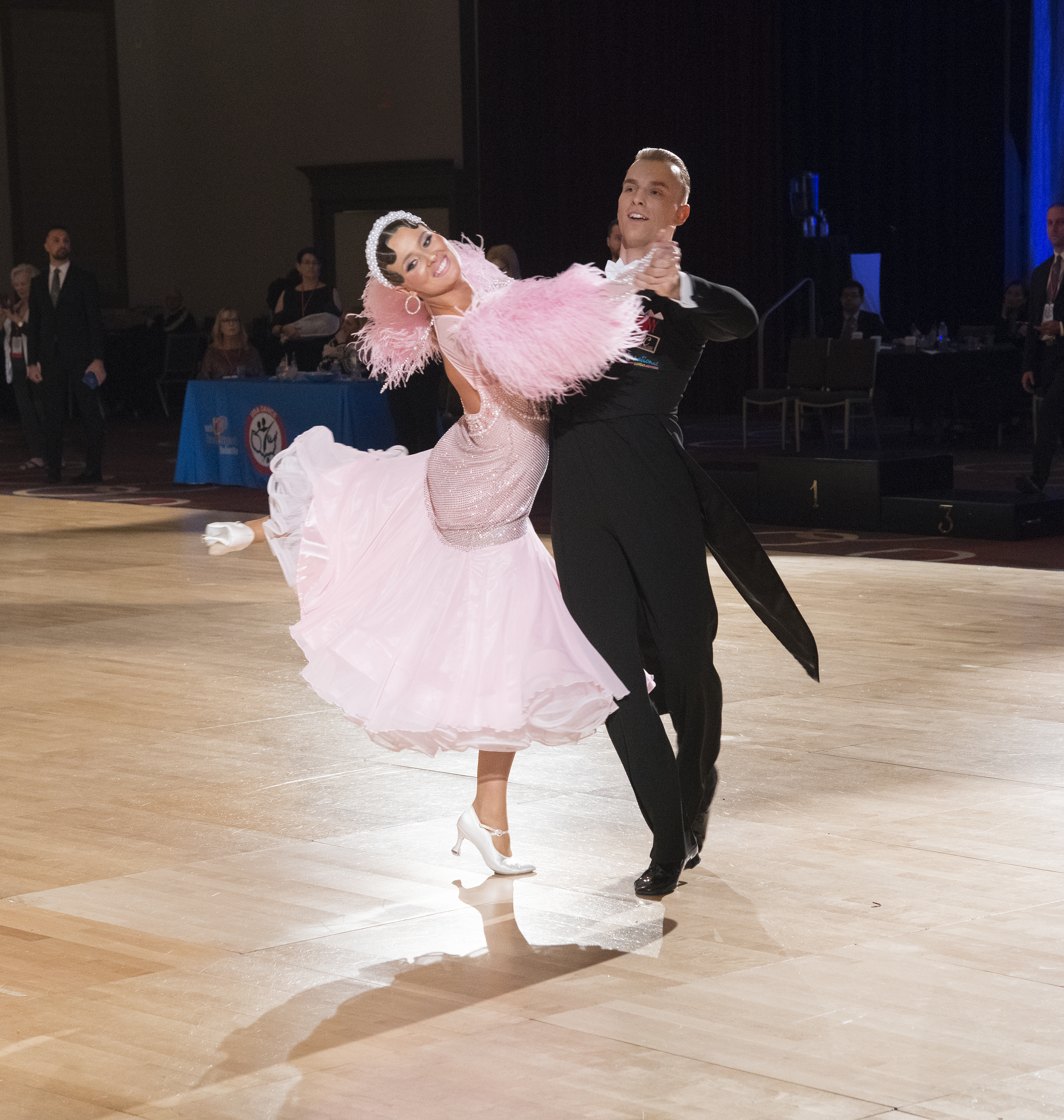 Adult Standard Dancers Alexandru Munteanu and Anna Sheedy are always crowd pleasers. They won Adult Championship International Standard. Photo by Carson Zullinger.