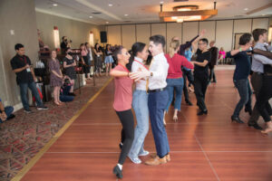The collegiate dancers added a lot of fun to the evening social.