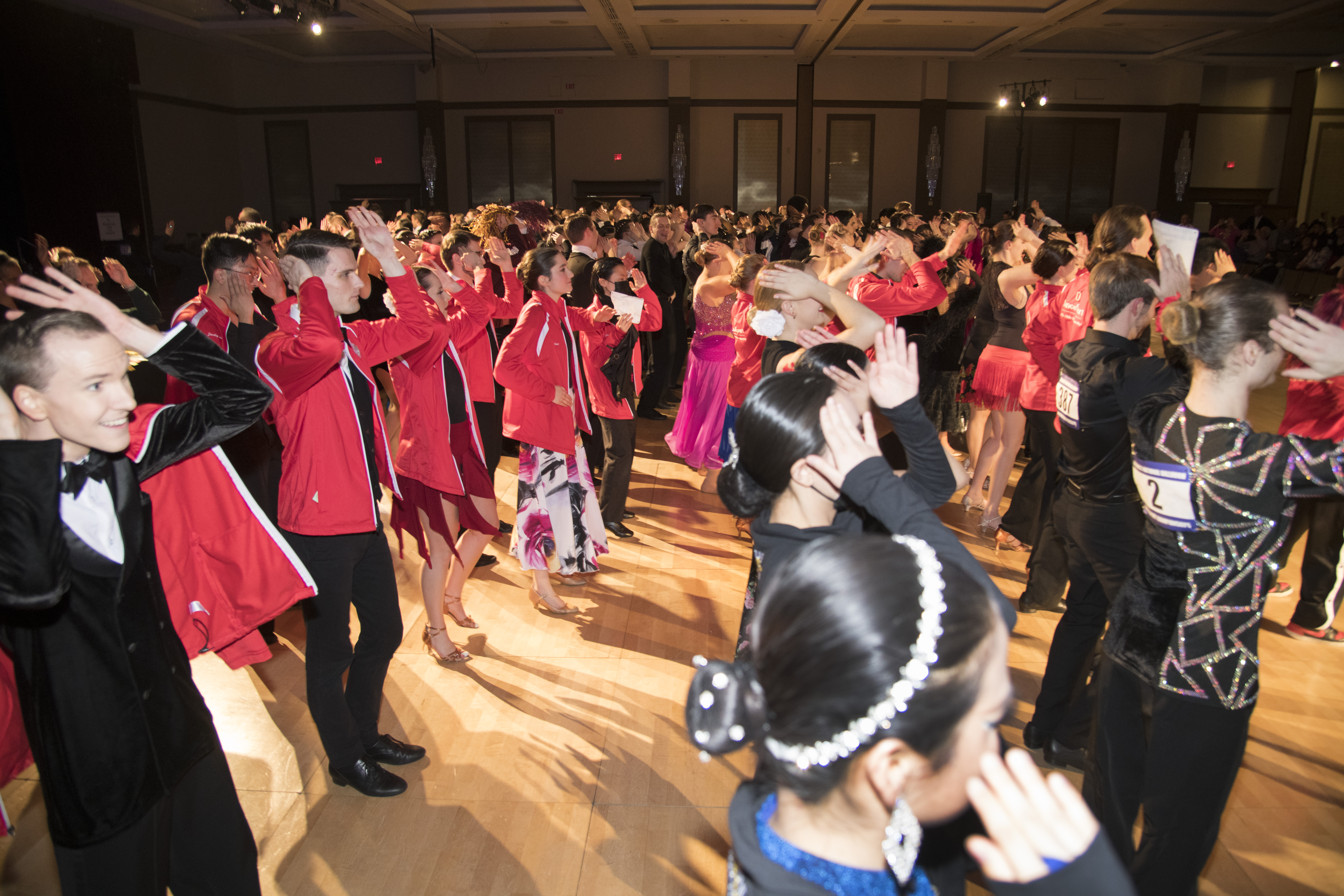 “The young college dancers added a lot of excitement to the competition,” exclaimed President Ken Richards. “They definitely raised the decibels in the ballroom!” Photo by Carson Zullinger.