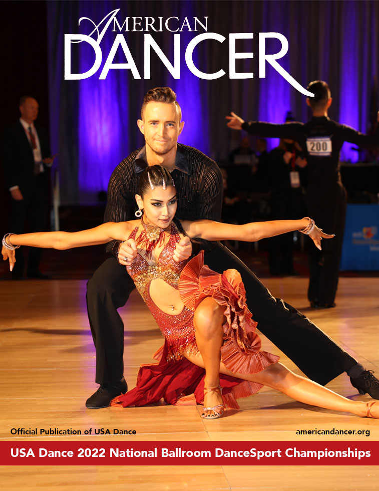 Despite a partnership separated by 800 miles and two demanding careers, cover-couple Stephen and Sabrina make it work on the dance floor! Photo by Guy Platt.