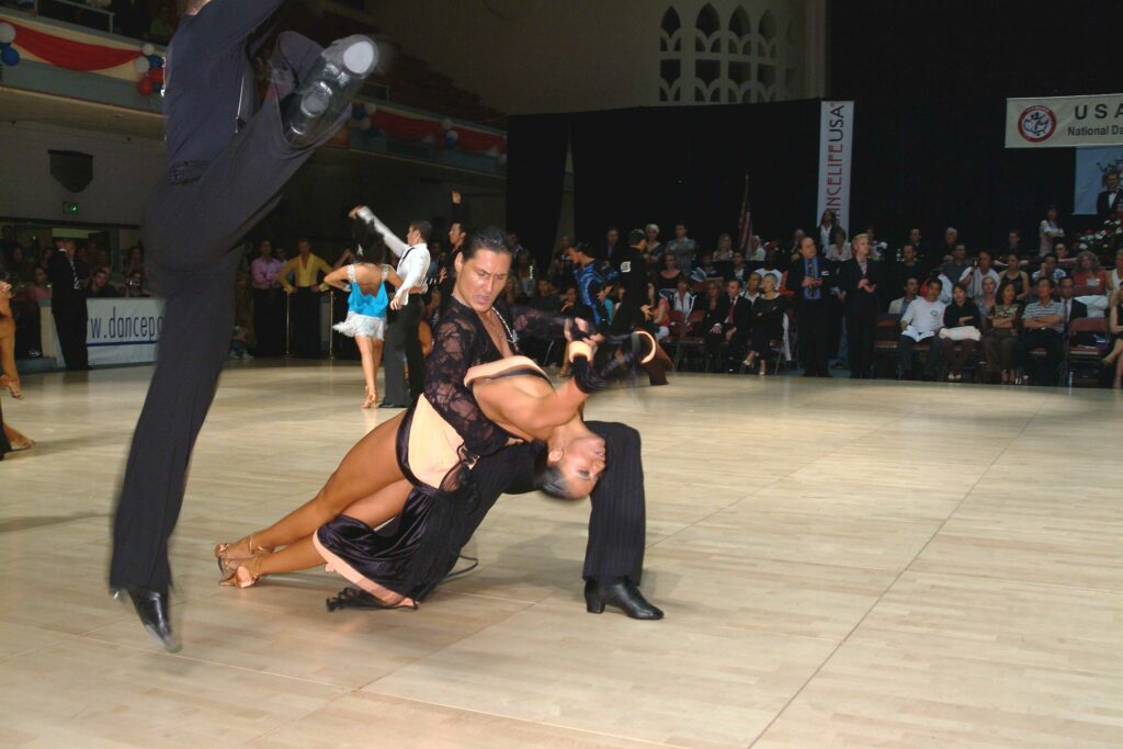Adult Amateur Val Chmerkovskiy with his partner Valeriya Kozharinova won the 2008 United States Latin Championship.  Here they are dancing in the 2006 USA Dance Nationals.