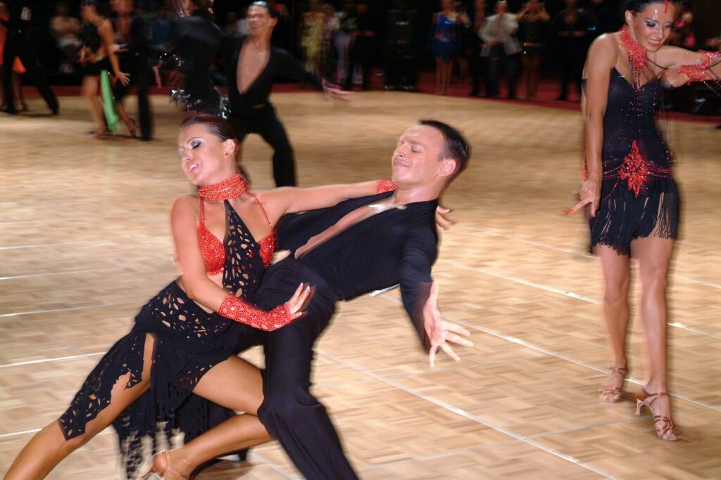 Eugene Katsevman and Maria Manusova won 11 National Championship titles in Adult International Latin.  Here they are performing in the 2005 Nationals.